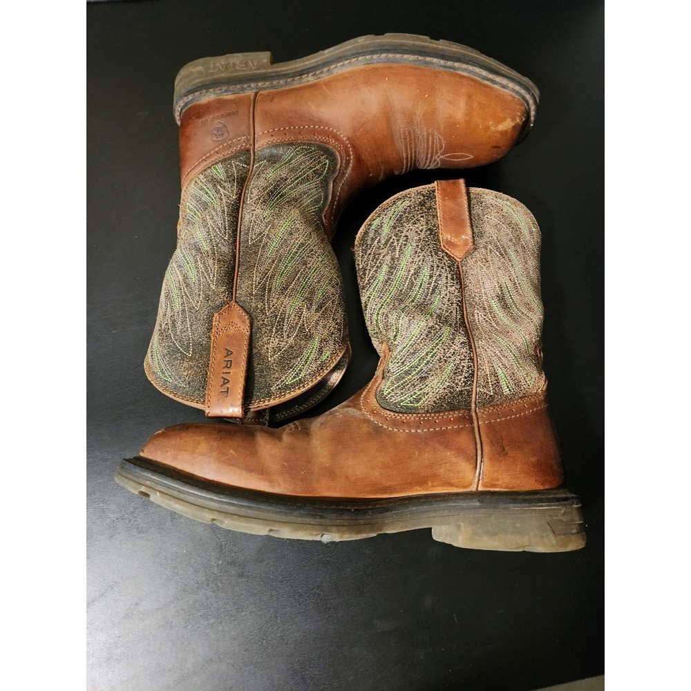 Ariat Groundbreaker Composite Toe Work Boots Brown Leather 10014229 Mens 10.5 D - Picture 6 of 9